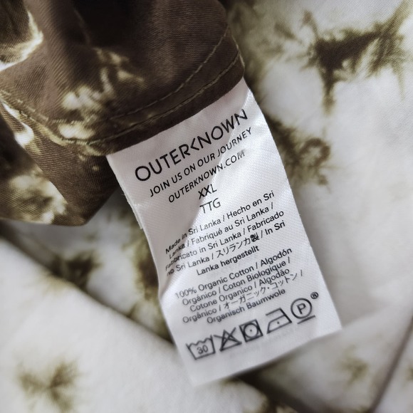 Outerknown BBQ Shirt in Olive Branch Men's Button Up Short Sleeve Size XXL NWT - Picture 4 of 6